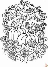 Fall Coloring Pages By Number sketch template
