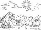 Premium Vector  Print Design Nature Landscape Outline Coloring Page sketch template