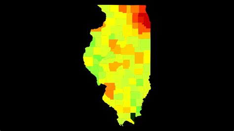 Illinois Population Density Map