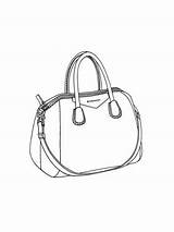 Handbag coloring Pages sketch template