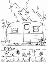 Camper Trailer Coloring Page Pages sketch template