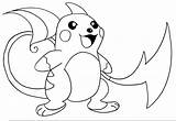 Smiling Raichu Coloring Page  Free Printable Pages For Kids sketch template