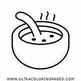 Bowl Of Soup Coloring Pages For Kids  Free sketch template