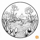Ponds Coloring Page For Kids  Free Printable Pages sketch template