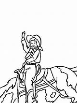 Cowgirl And Horses coloring pages sketch template
