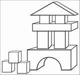 10 Fun And Simple Blocks Coloring Pages For Preschool  sketch template