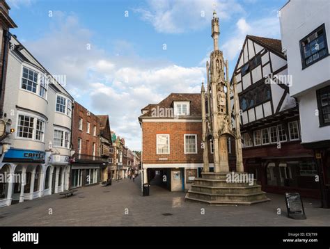 The Buttercross, The Pentice, Winchester city centre, a medieval market ...