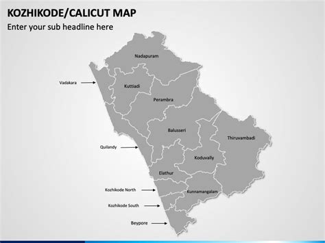 Kozhikode / Calicut Map for PowerPoint and Google Slides - PPT Slides