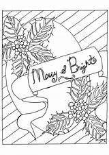 Merry And Bright Coloring Page  Etsy sketch template