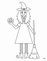 Cute Witch Coloring Pages To Print sketch template