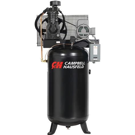 Air Compressor, 80 Gallon, Vertical Tank, Two Stage, 17.2CFM, 3PH ...