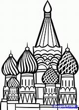 Famous Building Coloring Pages St Basil S Cathedral  Lautigamu sketch template