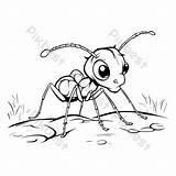 Ant Coloring Page Drawing For Kids Illustration  AI Free Download sketch template
