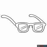 Glasses Coloring Page  Easy Drawing Guides sketch template