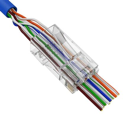 100-Pack Cat6 Connector, Cat6 RJ45 Ends, Cat6a / Cat5e RJ45 Connector, Ethernet Cable Crimp ...