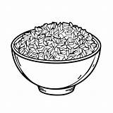 Hand Drawn Vector Illustration Of Fried rice drawing For Kids coloring  sketch template