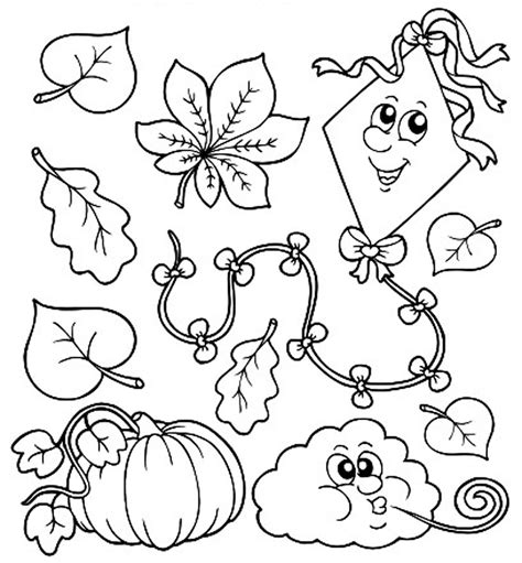 Fall Coloring Pages for Kindergarten | Learning Printable