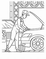 Mechanic Coloring Page Stock Illustrations – 274  sketch template