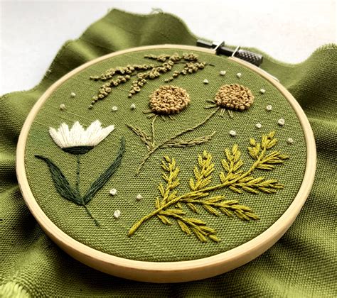 Botanical hand embroidery | Unique items products, Modern embroidery ...