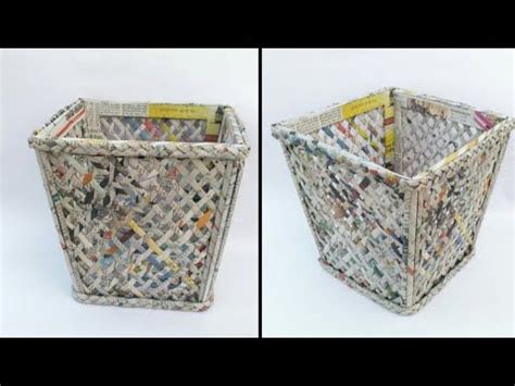 Newspaper basket | multi storage basket | newspaper tokri | newspaper craft | basket making ...