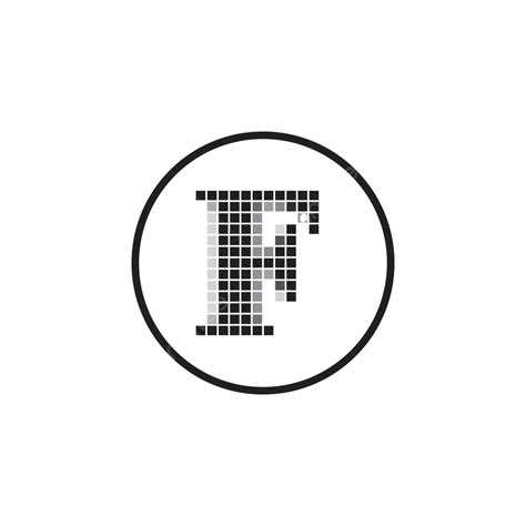 Pixelated F Letter Logo Design Template Creative Modern Logotype Vector, Creative, Modern ...