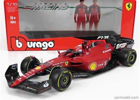 BURAGO BU16811LE Масштаб 1/18 | FERRARI F1-75 SCUDERIA FERRARI N 16 SEASON 2022 CHARLES LECLERC ...