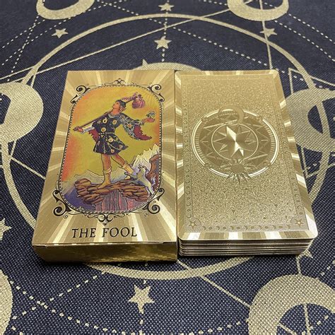 Golden Tarot Divination Cards Classic for Beginners with Guidebook - Ghost Hunting Equipment