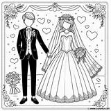 Bride And groom Coloring Page Download Or Print For Free sketch template