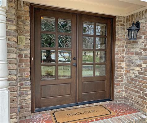 Exterior Double Doors - Solid Mahogany Wood Double Doors