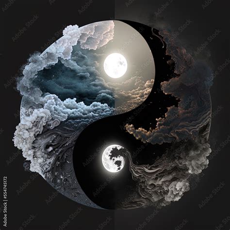 Fantasy Yin-Yang art. AI Stock Illustration | Adobe Stock