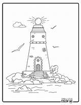 Lighthouse Coloring Pages Free PDF Printables  Simply Love sketch template
