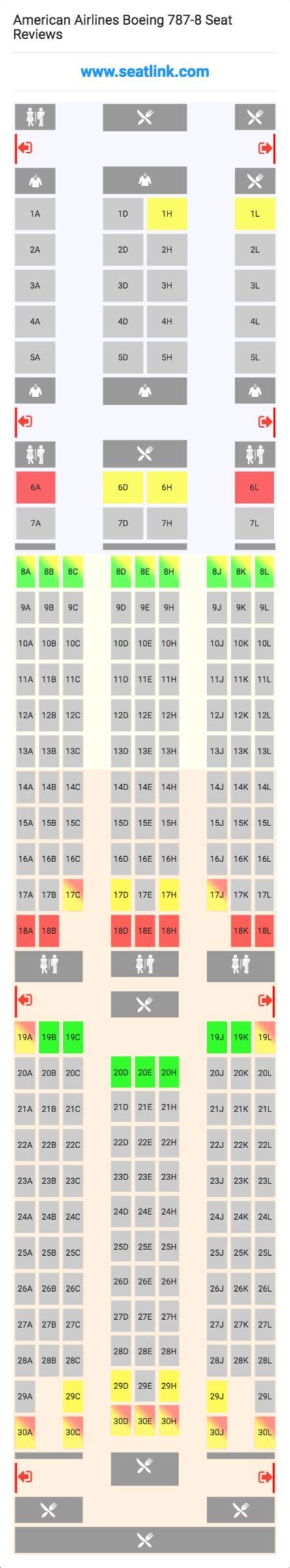 American Airlines Boeing 787-8 (788) Seat Map | Airline Seating Charts ...