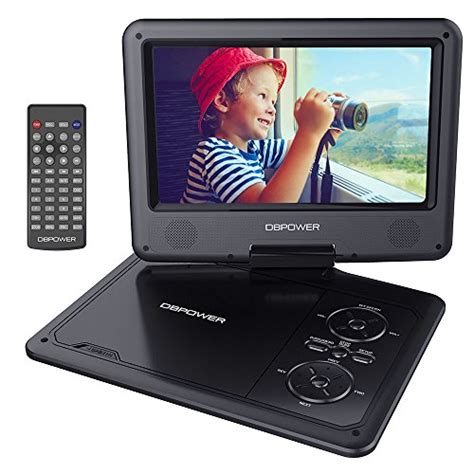 DBPOWER 9.5" Portable DVD Player, 5 Hour Rechargeable Battery, Swivel Screen, Supports SD Card ...