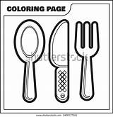 111 coloring page silverware Plate Afbeeldingen Stockfoto‘s 3D  sketch template