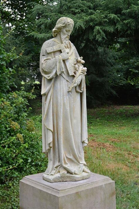 Carved Stone Statue of Saint Joseph For Sale at 1stDibs