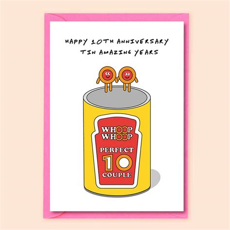 10th Wedding Anniversary Card Tin Anniversary Card By I AM A | notonthehighstreet.com