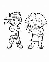 Dora And Diego 2024 Coloring Page sketch template