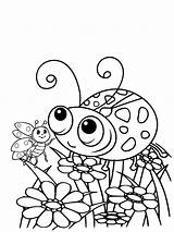 Cute Ladybug Coloring Page sketch template