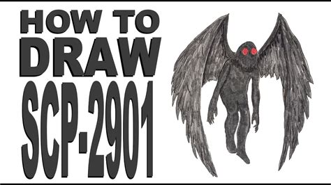 How to draw SCP-2901 (Mothman) - YouTube