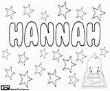 Hannah Female Name coloring page Printable Game sketch template