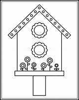 Premium Vector  Bird house coloring Pages For Kids sketch template