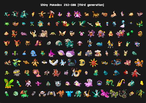 Third generation shiny pokedex by Lendsei on DeviantArt