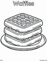 Waffles Coloring Page sketch template