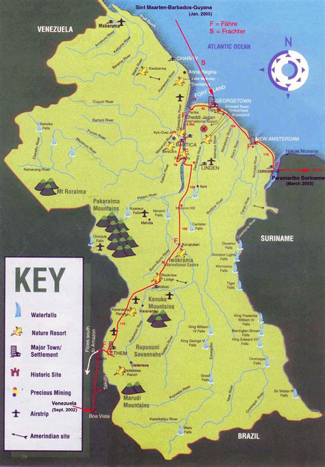 Large detailed tourist map of Guyana | Guyana | South America | Mapsland | Maps of the World