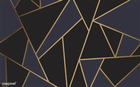 Modern mosaic wallpaper in black and gold | free image by rawpixel.com | Papel de parede moderno ...