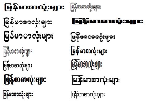 Myanmar Font Style For Photoshop - Design Talk