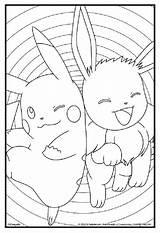 Pokemon Pikachu And Eevee Coloring Page  Crayolacom sketch template