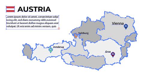 Austria map vector