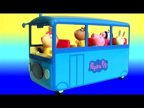 Peppa Pig School Bus Toy Review with Miss Rabbit 2016 - Cerdita Peppa Pig Autobús Escolar - YouTube