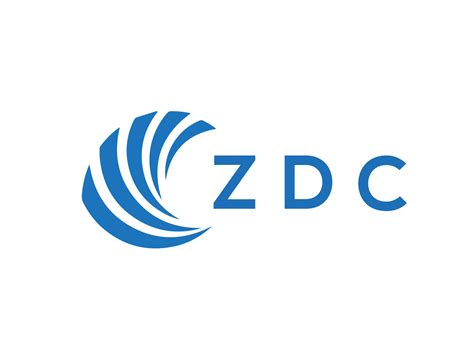 ZDC letter logo design on white background. ZDC creative circle letter ...